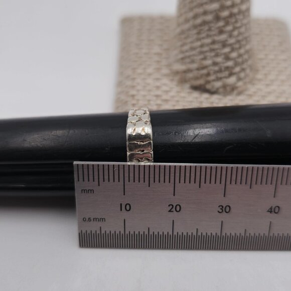 Size 9 Sterling Silver Handmade Debbie Name Scrolled Ring A3068 - Picture 7 of 8